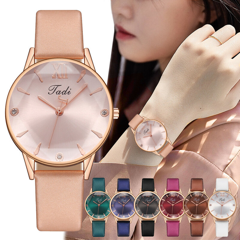 Relógio de quartzo de diamante com mostrador pequeno feminino, cinto feminino, relógios casuais, aço inoxidável, moda feminina, presente