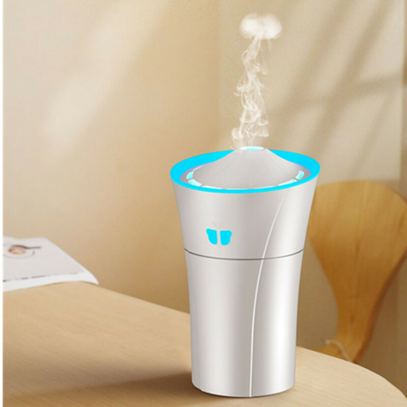 Torch Shape Pick Up Music Colorful Ambient Light 280ml Aromatherapy Timer Portable Desktop Air Humidifier for Car Home