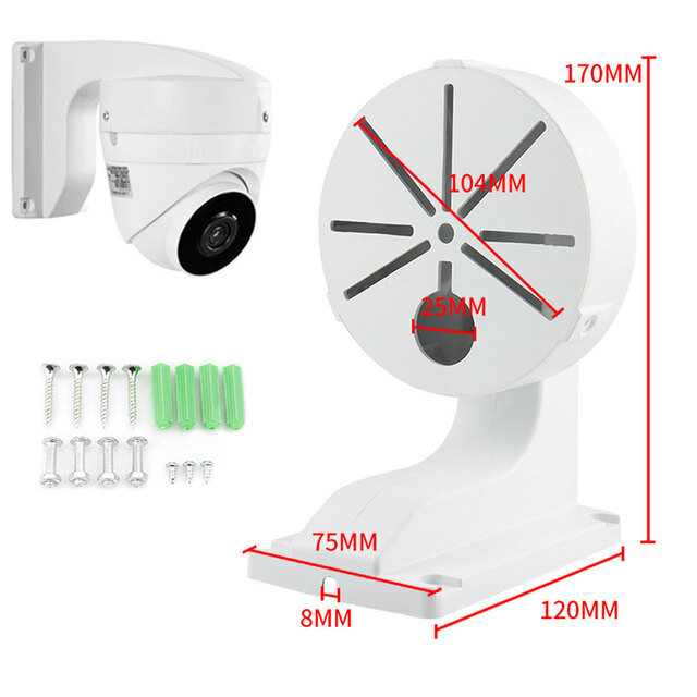 Universal dome câmera suporte suporte de monitoramento branco abs plástico montagem na parede cctv acessórios para hikvision dahua câmera