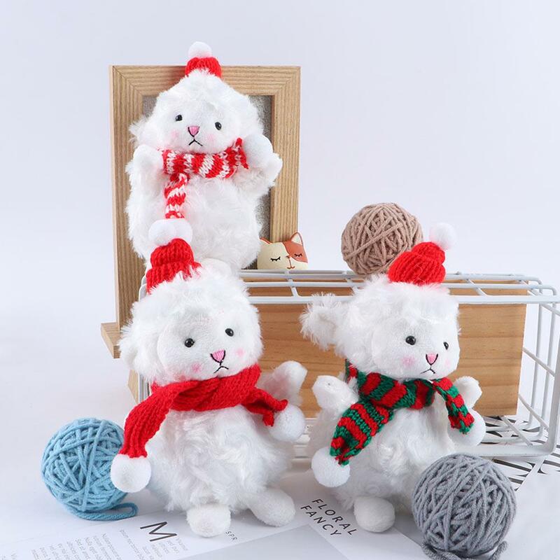 Coppia studente lega Cartoon Design regalo di capodanno portachiavi donna ciondolo in stile coreano portachiavi natalizio Blush Cute Lamb