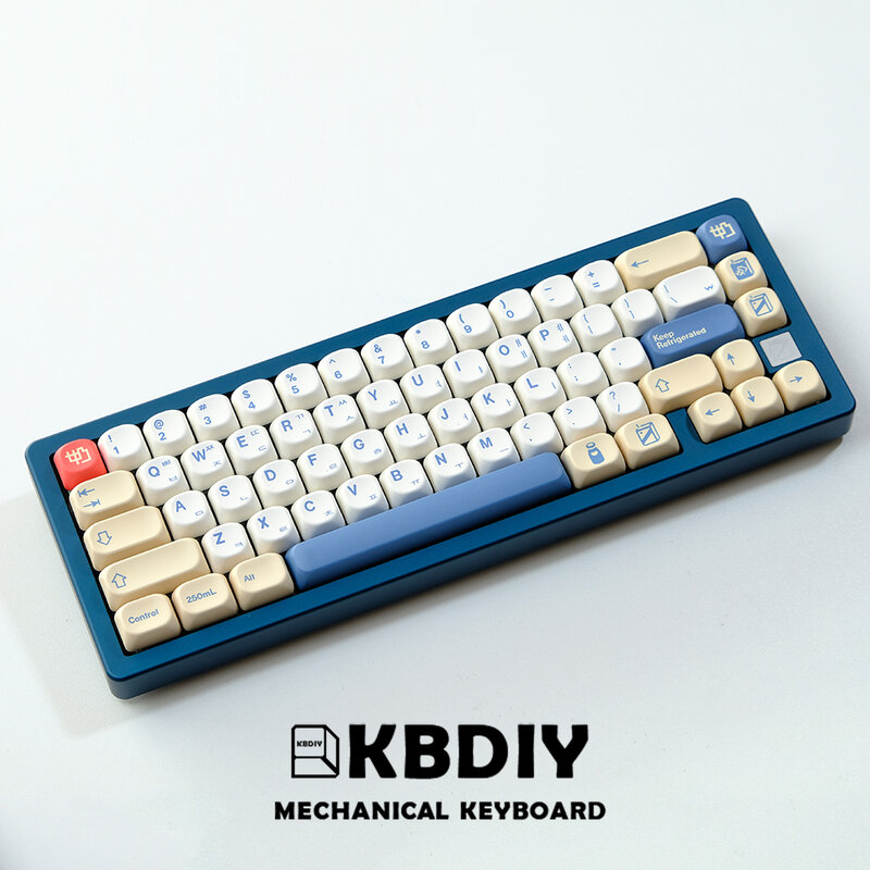 KBDiy-Koka Keycaps pour clavier mécanique, GBrosSoymilk, 140 prédire, PBT Keycap, similaire à MOA, japonais, coréen, russe, discreISO 7u