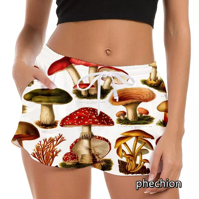 Phechion pantaloncini sportivi tuta donna fungo stampa 3D gilet Casual e pantaloncini moda due pezzi abiti estivi abbinati F04