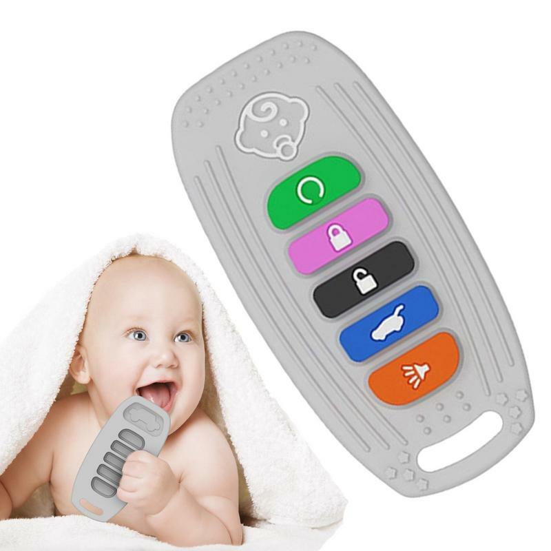 Teething Baby Toy Silicone Teether For Teeth Babies Newborn Sucking Chew Toys Car Key Shape BPA Free Gift