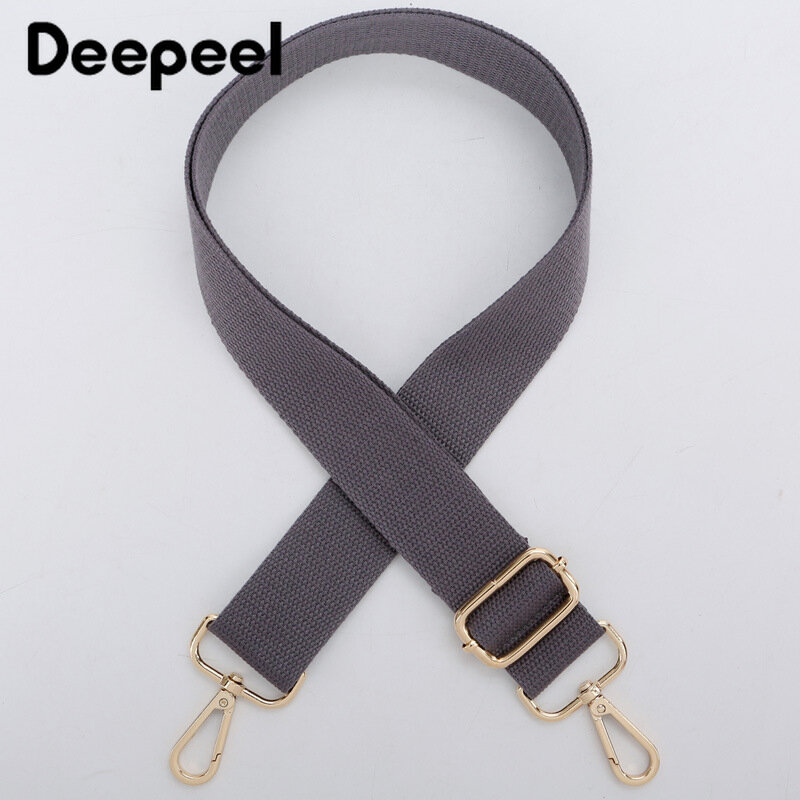 Deepeel-Correa de lona de 3,8 cm de ancho, hebilla de aleación ajustable de 80-140cm, cadena para bolso, equipaje, bandas de hombro, accesorios