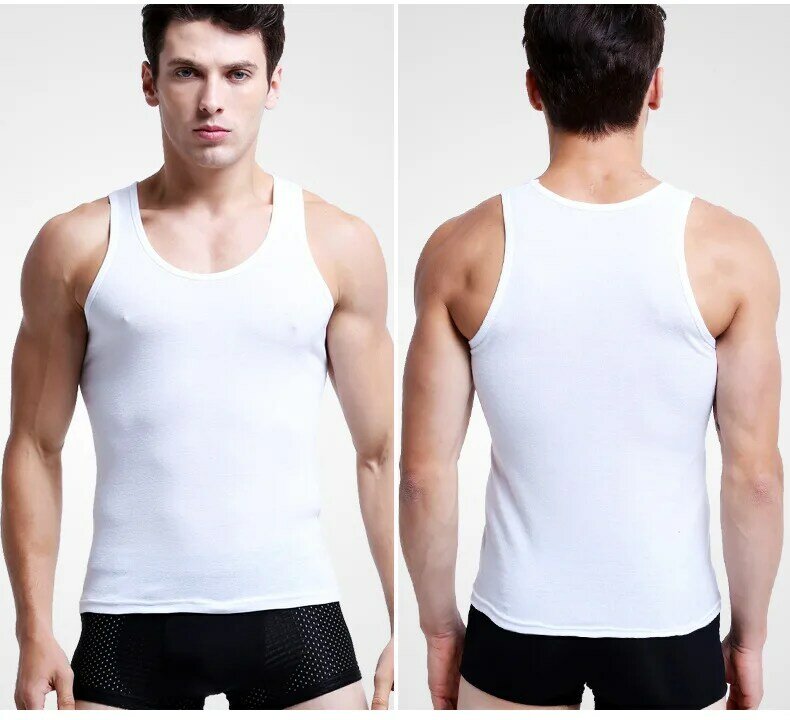 Men's Cotton Breathable Slim Fit Athletic Sports Tank Top for Young Adults, Ideal for Fitness and Crossbar Activities