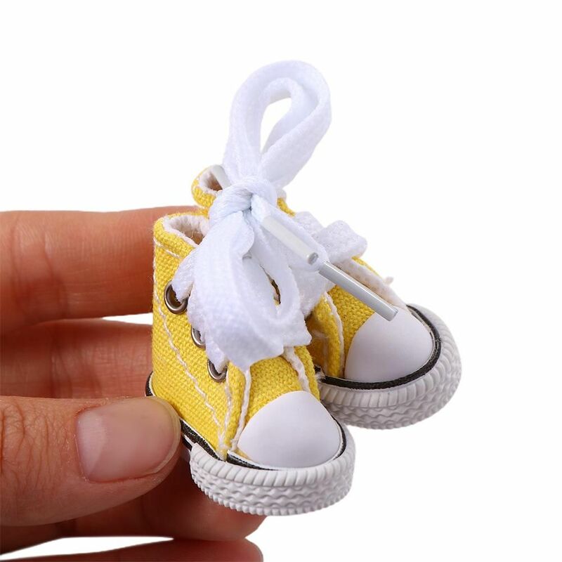 1 Paar 3.5Cm Mode Casual Pop Canvas Schoenen Voor Bjd Poppen Sneakers Schoenen Laarzen Poppen Mini Accessoires Meisje Kinderen Speelgoed Cadeau