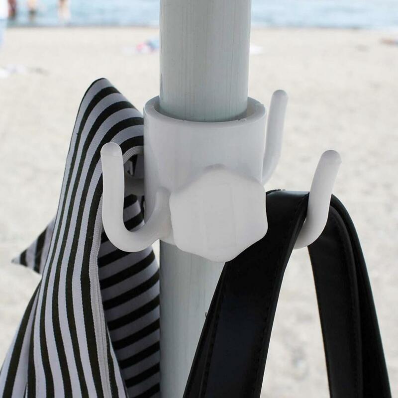 مظلة شماعات خفيفة الوزن مظلة هوك البلاستيك الفضاء إنقاذ العملي الشاطئ مظلة هوك مسمار المناشف أكياس القبعات شماعات
