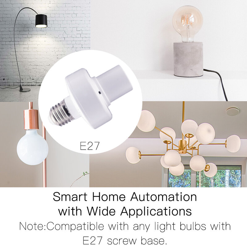 Wifi Smart Light Bulb Adaptor Dudukan Lampu Dasar AC Smart Life/Tuya Nirkabel Kontrol Suara dengan Alexa Google Home e27 E26 85-265V