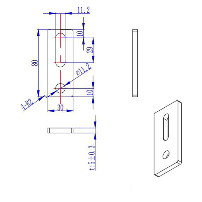 Adaptor Plates For Hanger Bolt 1/4/12pcs Stainless Steel M10 Photovoltaic Solar Silver Adapter Plate Made For Hanger Bolt M10