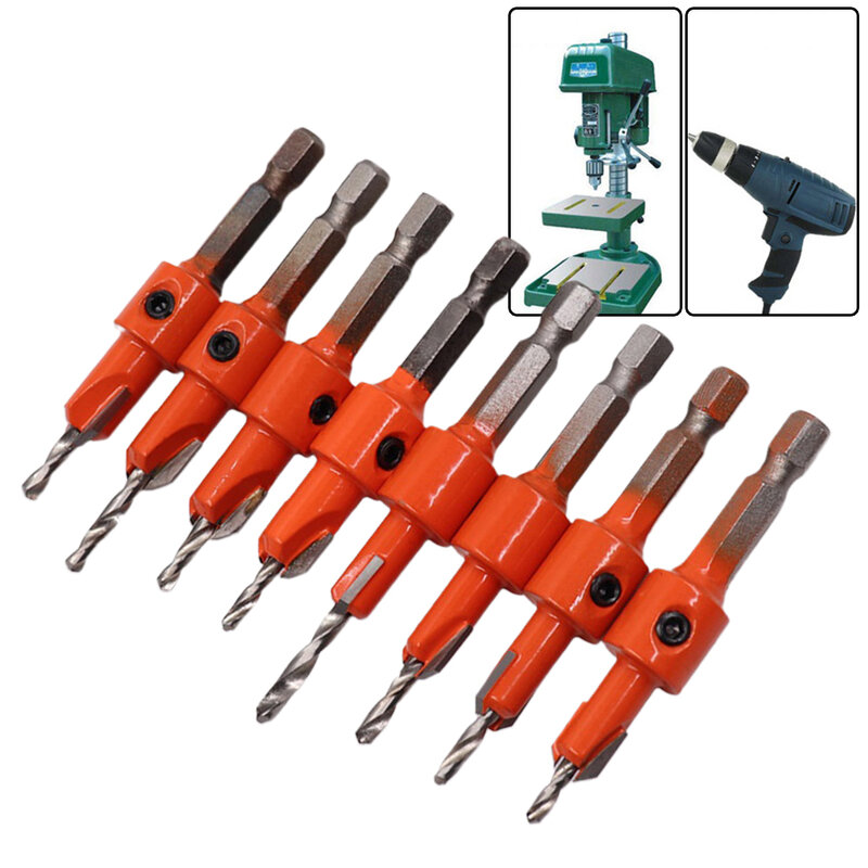 Brand New High-quality Drill Bit Countersink Hex Shank Home Step Woodworking 1/4inch 1pc Accessories Adjustable
