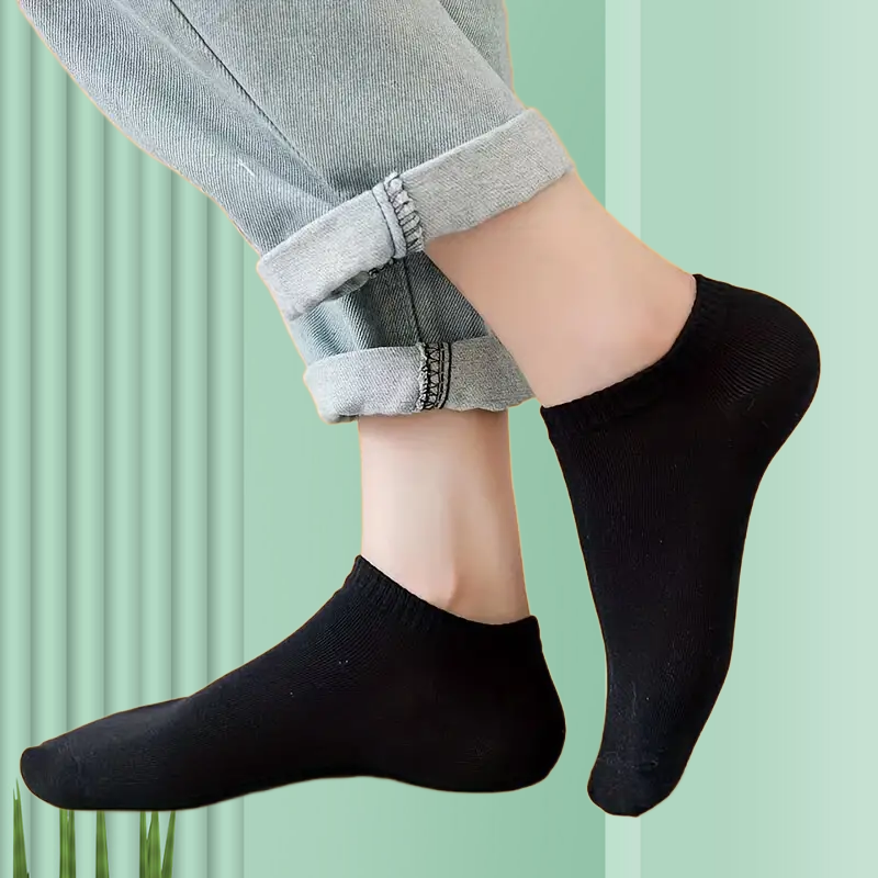 Meias sólidas simples para homens e mulheres, meias macias e leves, meias de tornozelo com corte baixo, alta qualidade, 5 pares, 10 pares, 20 pares