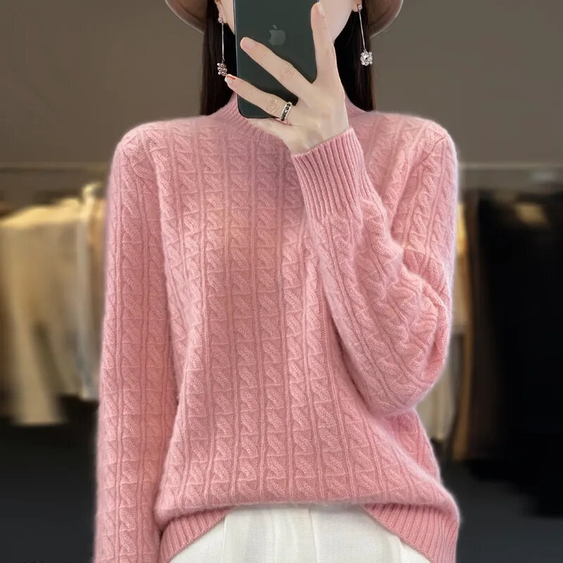 Autumn Winter Knitted Jumper Tops turtleneck Pullovers Casual Sweaters Women Shirt Long Sleeve Tight Sweater Bottoming Shirts