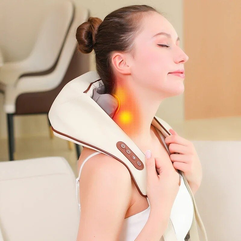 2024 Xiaomi Neck Massager For Pain Relief Rechargeable Muscle Kneading Shoulder Cervical Spine Multifunction Body Home Massagers