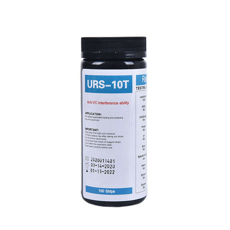 Tiras reactivas para orina de URS-10T, tiras reactivas para urinálisis, URS-10T, urobilinógeno, 100