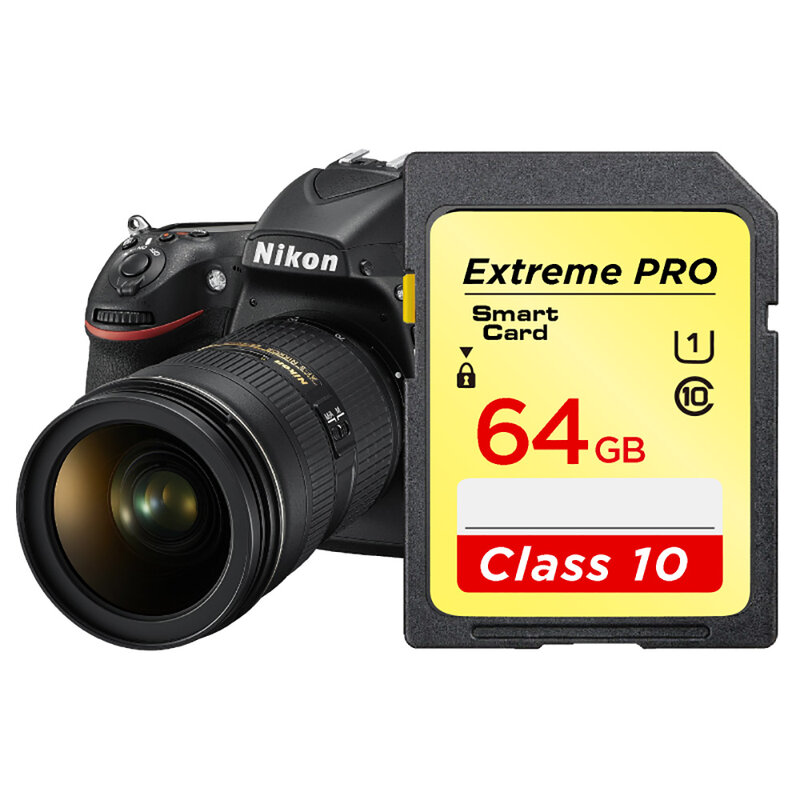 การ์ด SD Class10แฟลชการ์ดความจำ8GB 16GB 32 GB 64 GB การ์ดกล้อง128GB 32 GB แฟลชไดร์ฟ SLR SD 64 GB gratis ongkir