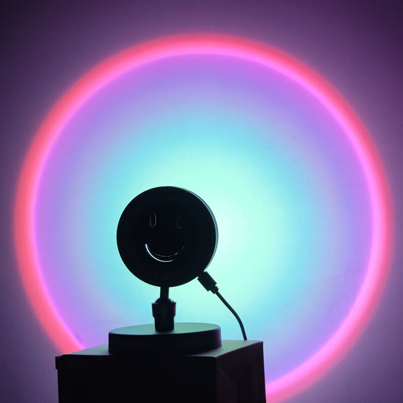 Lámpara de proyector de colores arcoíris, luz Led nocturna de ambiente para el hogar, dormitorio, cafetería, tienda, luz de fondo, 1 ~ 5 piezas