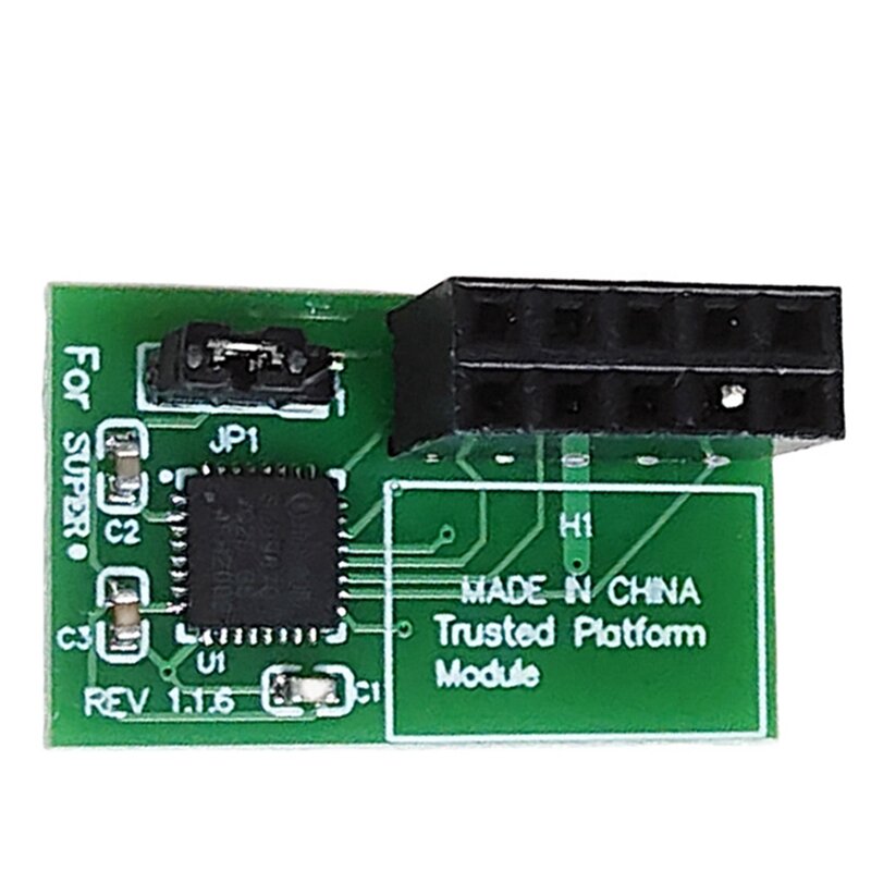 1 PC 10 Pin SPI TPM 2.0 Module Green Module TPM 2.0 Module Trusted Platform For Supermicro AOM-TPM-9670H