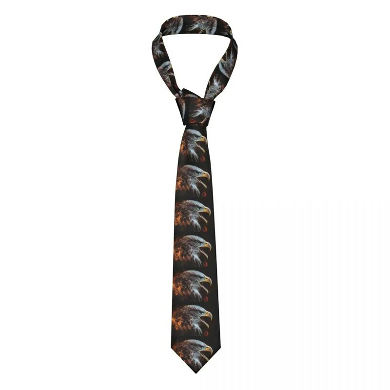 Tie For Men Formal Skinny Neckties Classic Men's Fire Burning Eagle Wedding Tie Gentleman Narrow