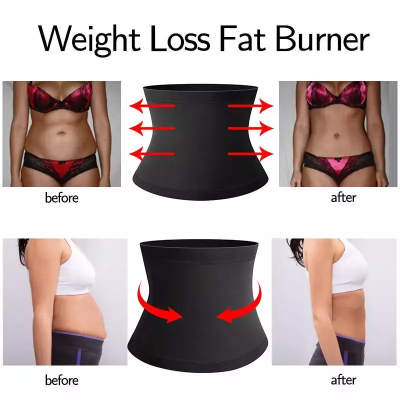 حزام تشذيب الخصر للنساء ، حرق الدهون ، لُف المعدة ، فقدان الوزن ، مشد تنحيف الجسم ، مدرب ساونا للخصر