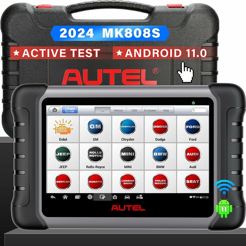 Сканер Autel MaxiCOM MK808S: 2024 двунаправленный инструмент как MK808BT Pro MX808S M808Z, функция как MaxiCheck MX900, 28 + обслуживание