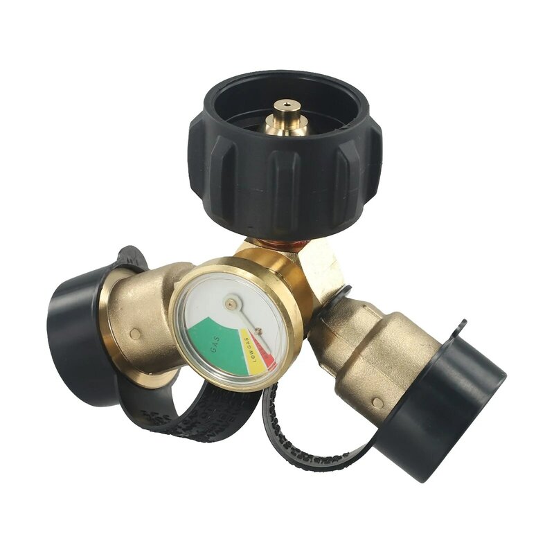 Connector Pressure Gauge BBQ Connector Gas Cylinder Y Propane Propane Adapter T Adapter With Tank Gauge BBQ Tools