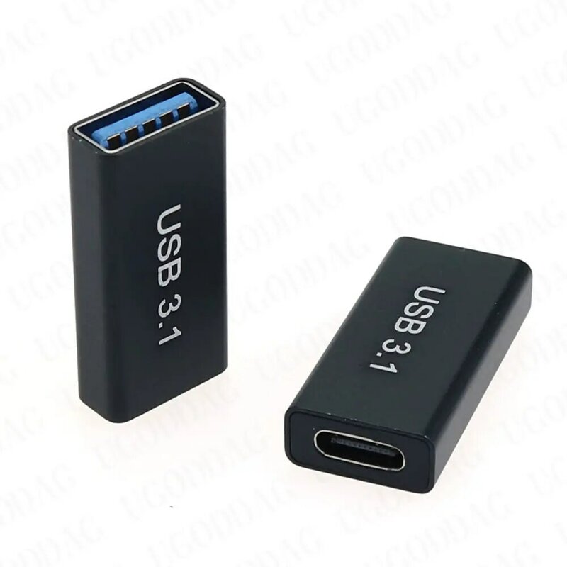 1/2 Stück USB 3,0 Koppler Buchse zu USB Typ C Buchse Adapter Super Speed USB 3,0 Typ C Extender Anschluss Konverter