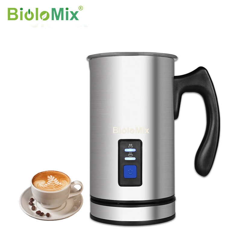 BioloMix Electric Milk Frother Milk Steamer Creamer Milk Heater Coffee Foam untuk Latte Cappuccino Hot Chocolate