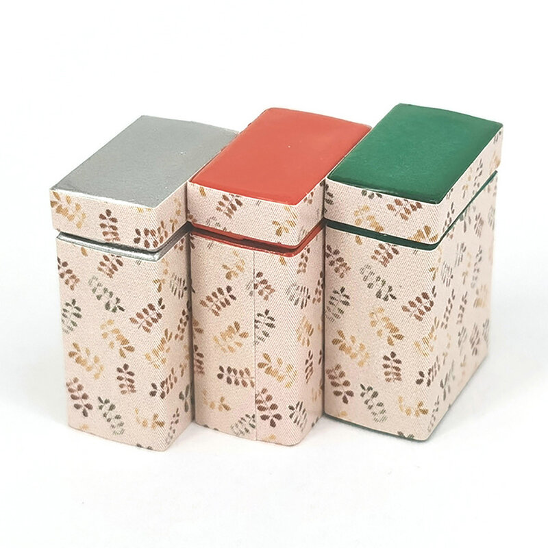 1/6 scatola portaoggetti in metallo in miniatura per casa delle bambole scatola portaoggetti per casa delle bambole accessori per la casa delle bambole giochi di imitazione