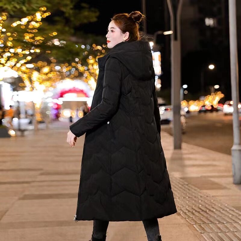 Warm Women Parka 2023 giacca invernale con cappuccio Parka lungo cappotto Parca antivento spesso cappotto imbottito in cotone Casual da neve