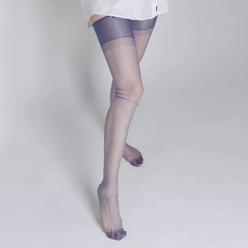 Mehrfarbige durchsichtige Strümpfe für Frauen 110 cm lange Anti-Haken-Oberschenkels trümpfe nicht elastische lange Strumpfwaren für Strumpf gürtel
