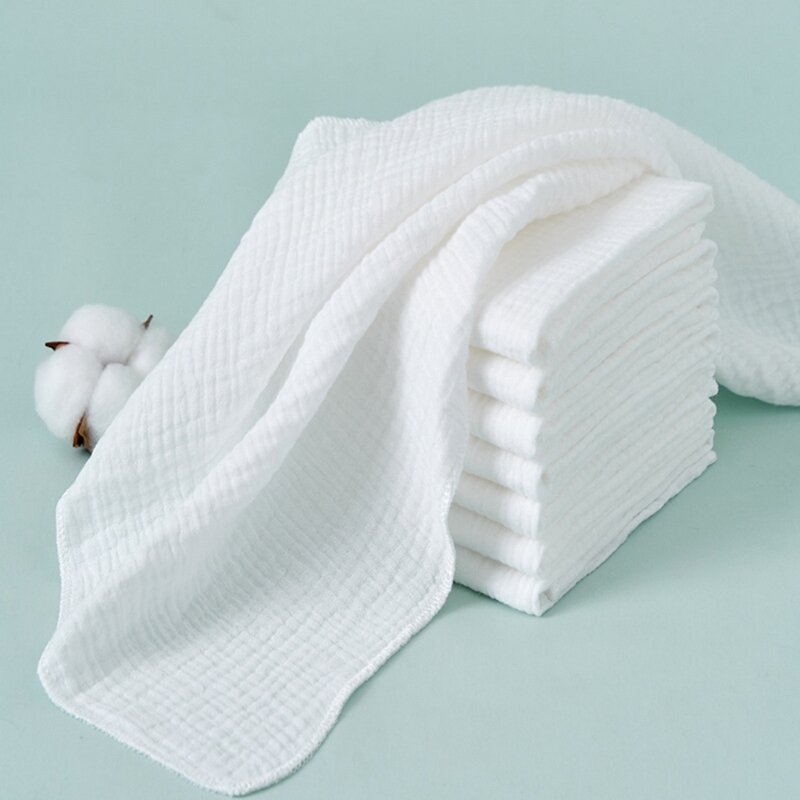8 szt. Pieluchy dla dzieci bawełniana przeróbka na pieluchy dla noworodka 43x45cm nadająca się do prania dwuwarstwowa miękka ręczniki dla dzieci wielokrotnego użytku