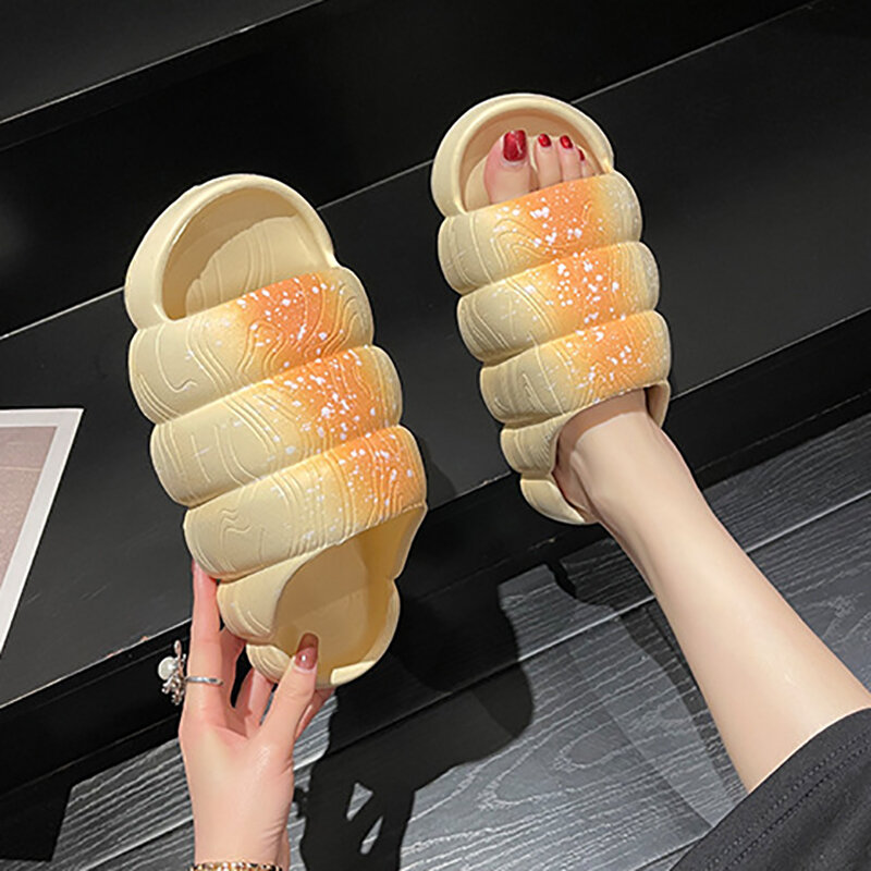 Zapatillas suaves de verano para hombre, zapatos de plataforma antideslizantes a la moda para exteriores, sandalias de playa para mujer, zapatillas para hombre con nube, 2022