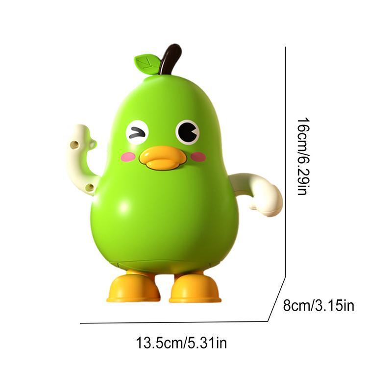 Танцующая Поющая игрушка в форме фрукта, электрическая Поющая игрушка с подсветкой, поворотное украшение, интерактивная обучающая бегущая игрушка Монтессори