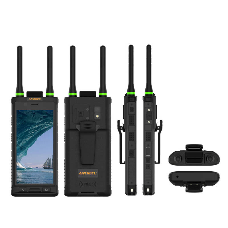 ANYSECU E91 LTE 4G Walkie TALKIE IP68 kasar, PTT:DMR + UHF dengan WIFI, Bluetooth, GPS, Radio jaringan 4000mAh