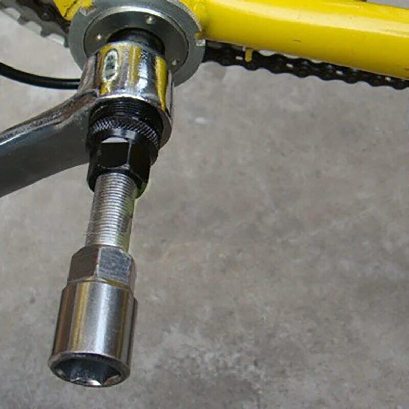 Extractor de rueda de manivela para bicicleta de montaña, soporte inferior, juego de bielas, removedor de Pedal, herramienta de reparación, plateado, práctico
