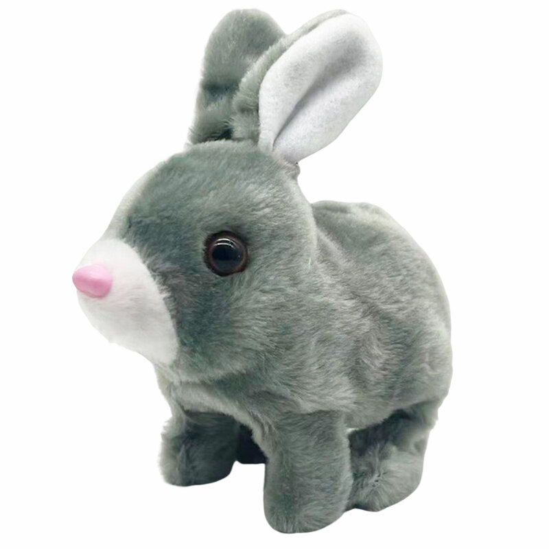 Simulação elétrica brinquedo do coelho do luxuoso para crianças, Coelho animal realista, Primeiros brinquedos educativos
