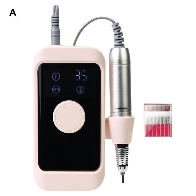 Remove Dead Skin Nail Drill Multifunctional 35000rpm Electric Nail Drill Set with 6 Bits Usb Rechargeable Manicure for Dead
