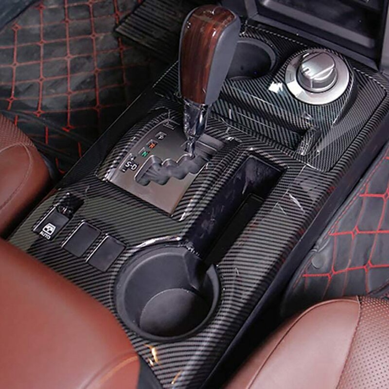 Для Toyota 4runner 2010-2021 Автомобильная панель переключения передач из углеродного волокна подстаканник рамка декоративная крышка отделка