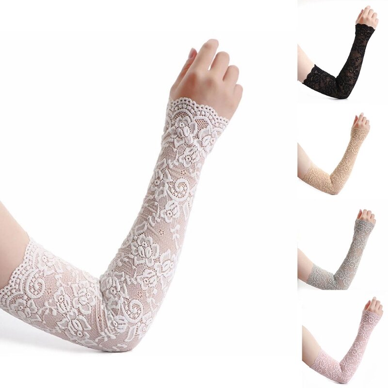 Lace for Sun for Protection Arm Sleeves UV for Protection Cooling Sleeve Floral Drop Shipping