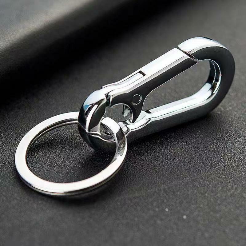 Porte-clés portable en forme de gourde, crochet d'escalade, mousqueton en acier inoxydable, porte-clés en métal, accessoires