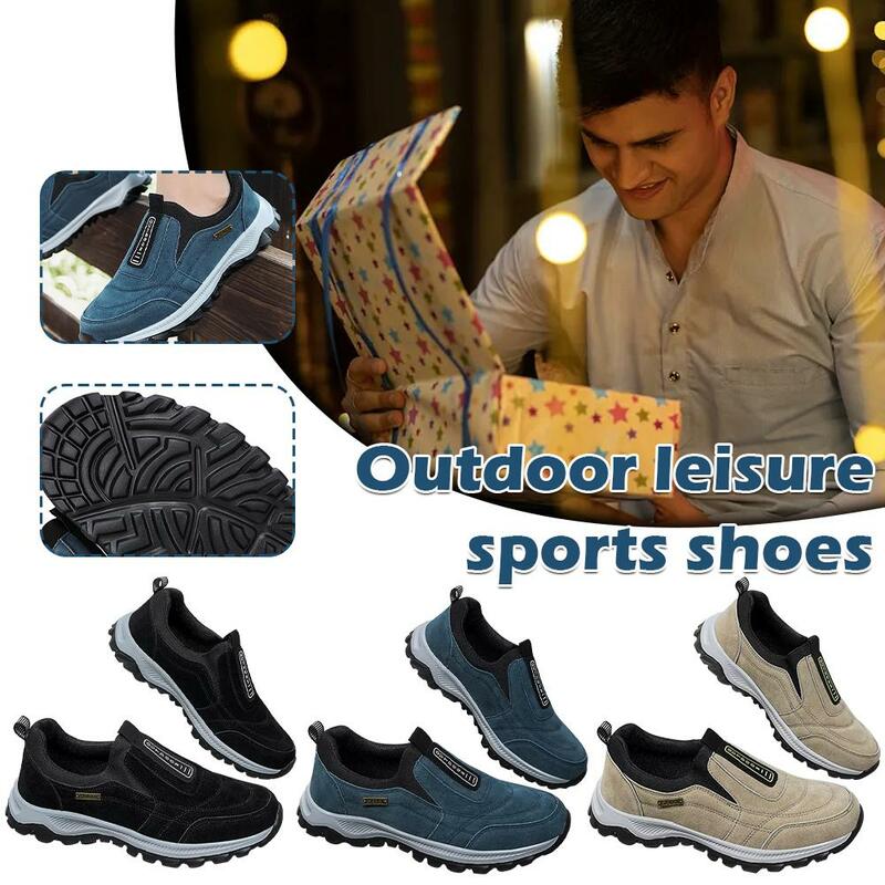 Zapatos informales de moda para hombre, calzado deportivo ligero y cómodo con cordones para exteriores