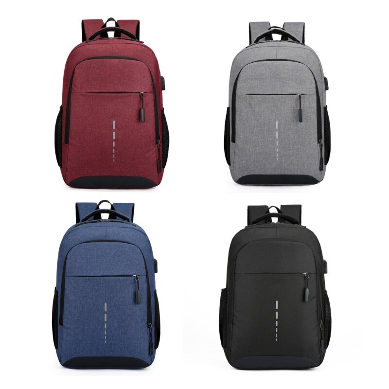 Business Backpack Travel Daybag Backpack for 15.6in Laptop Work College Pack with USB Port Reflective Strips for Adults