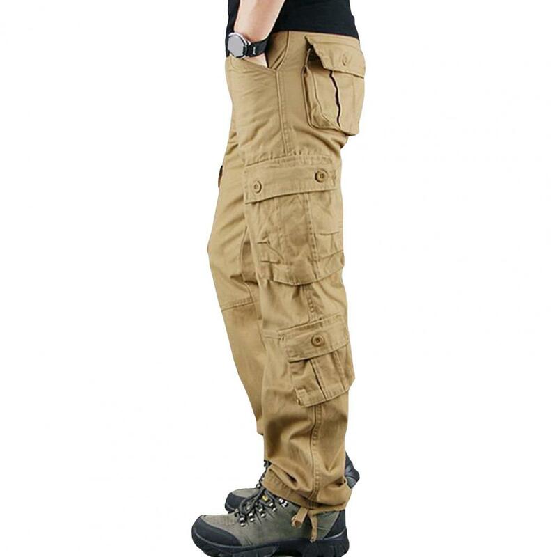 Męskie spodnie Cargo z wieloma kieszeniami, luźne, duże rozmiary, odzież na co dzień, Streetwear, długie spodnie robocze, spodnie do treningu na świeżym powietrzu