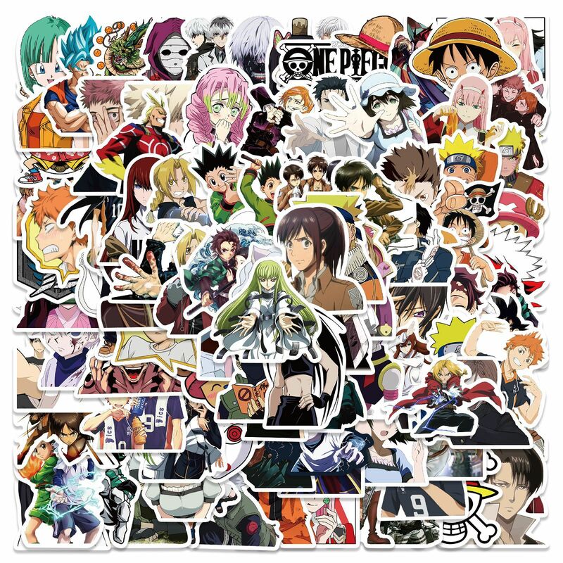 100PCS Mix Anime Stickers impermeabile fai da te Graffiti Phone Laptop bagagli chitarra Notebook Cup Cartoon Stickers giocattolo per bambini