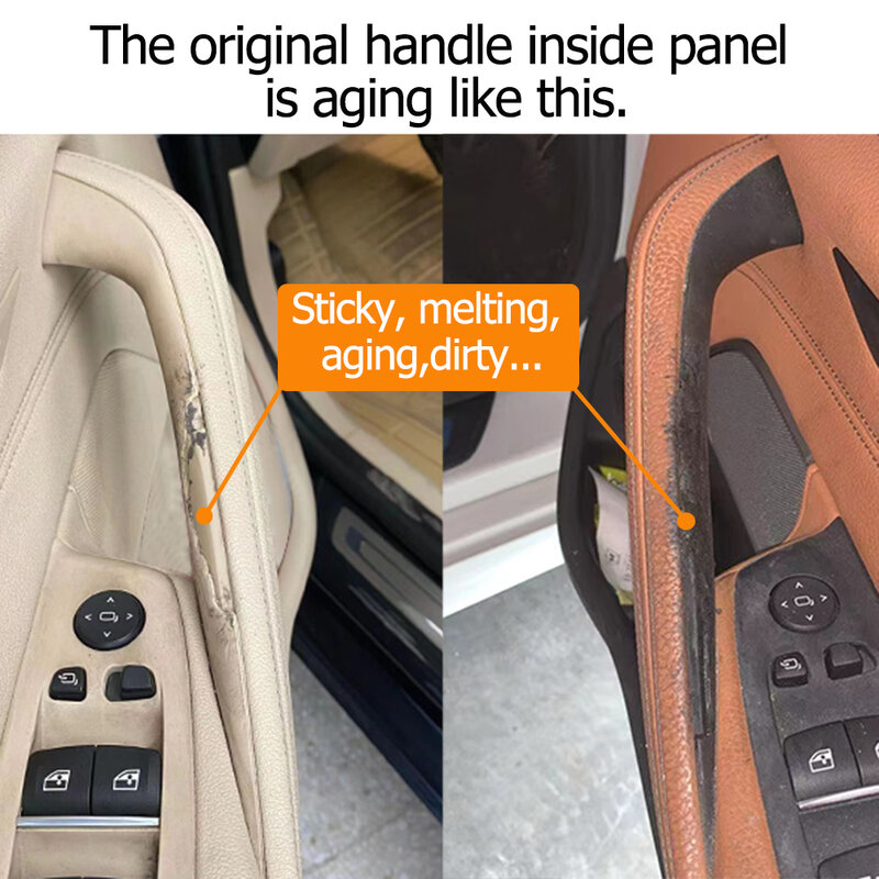 LHD RHD левая и правая внутренняя дверная ручка из углеродного волокна внутренняя Накладка для BMW 5 серии M5 G30 G31 F90 2017-2022 51417438523