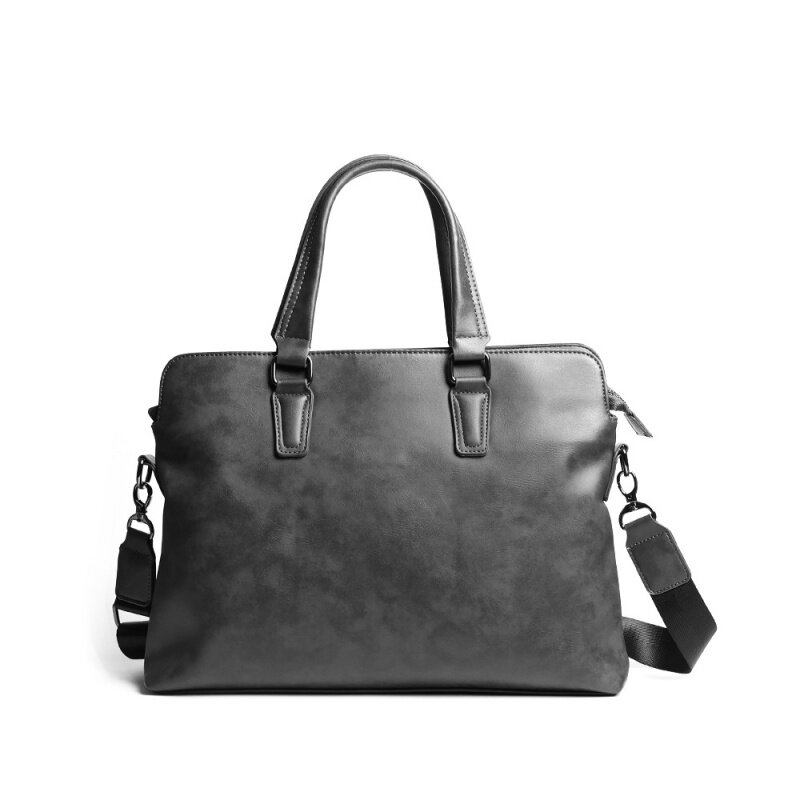 Biznesowe Grey miękkie skórzane teczki dla mężczyzn luksusowe torebki wysokiej jakości torba na ramię Messenger męski torby na Laptop biurowy
