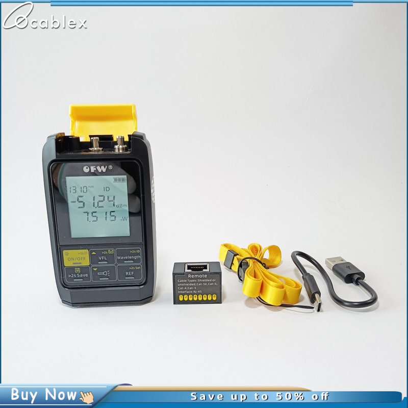 4in1 Recharge Battery Optical Power Meter Visual Fault Locator Cable Tester 5km 20km 30km VFL