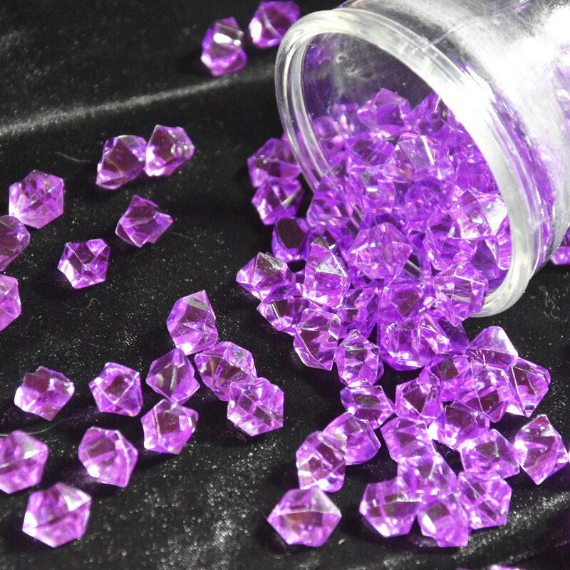 100 pçs de cristal diamante acrílico pedras pedra gelo colorido vaso gemas confetes contas mesa decoração festa casamento filmagem adereços 11x14mm