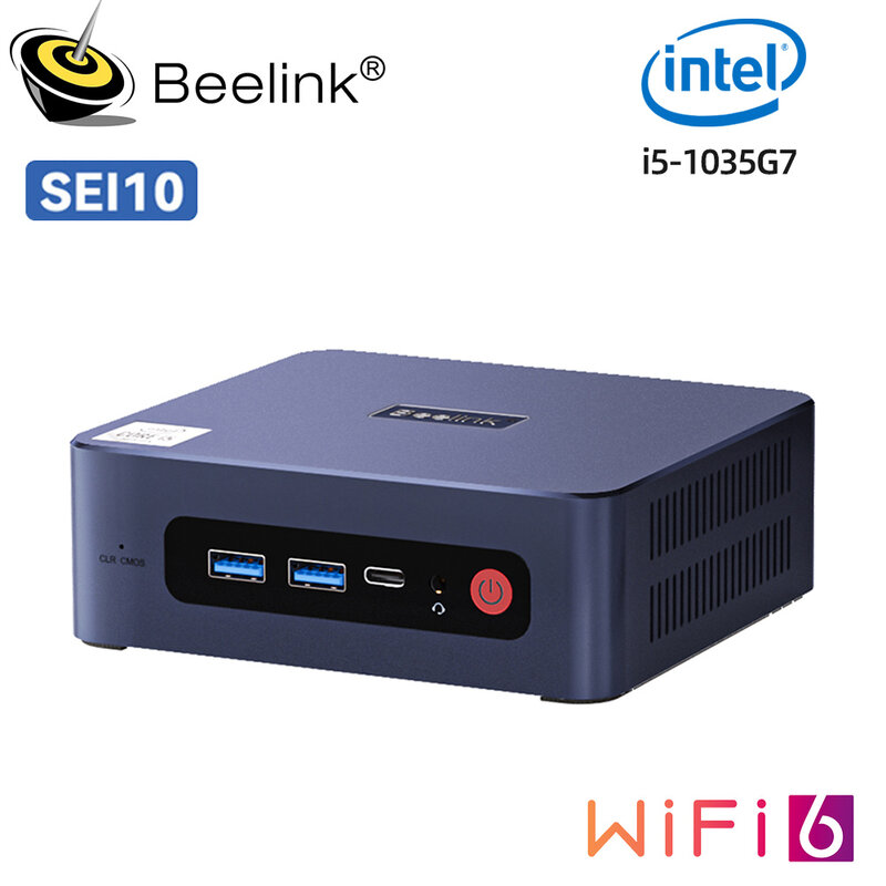 Beelink-Mini PC para juegos, computadora de escritorio con Intel de 12ª generación, i7-12650H, 16GB, DDR4, 500GB, NVME SSD, 1000M, Sei10, 1035G7, SEi12, 12450H