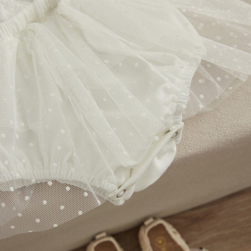 VISgogo dziewczynek Romper sukienka księżniczka noworodka Fly rękawem wokół szyi siatki koronki warstwy spódnica Floral kombinezony ubrania urodzinowe